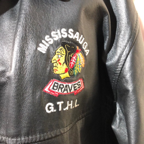 Mississauga Braves Leather Jacket - Picture 3 of 12